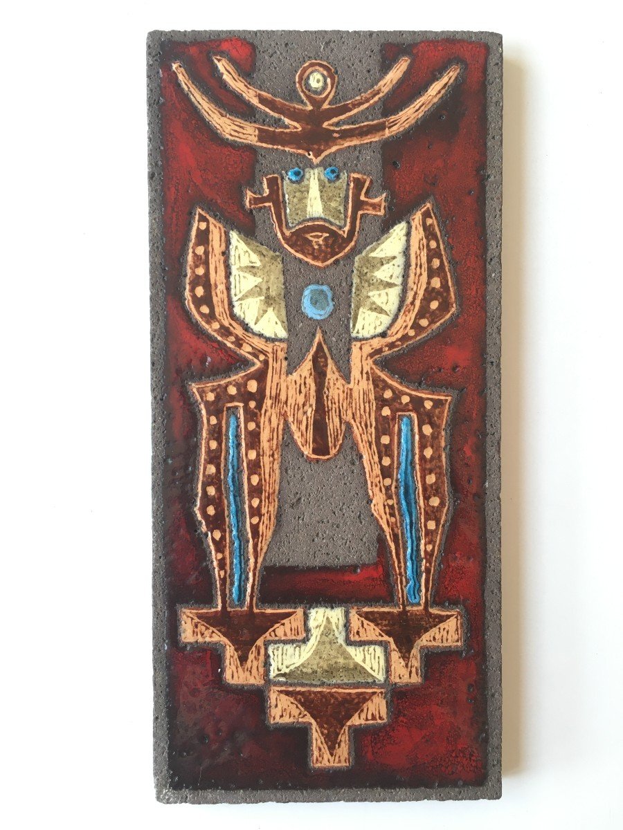 Plaque En Lave émaillée Jean Jaffeux