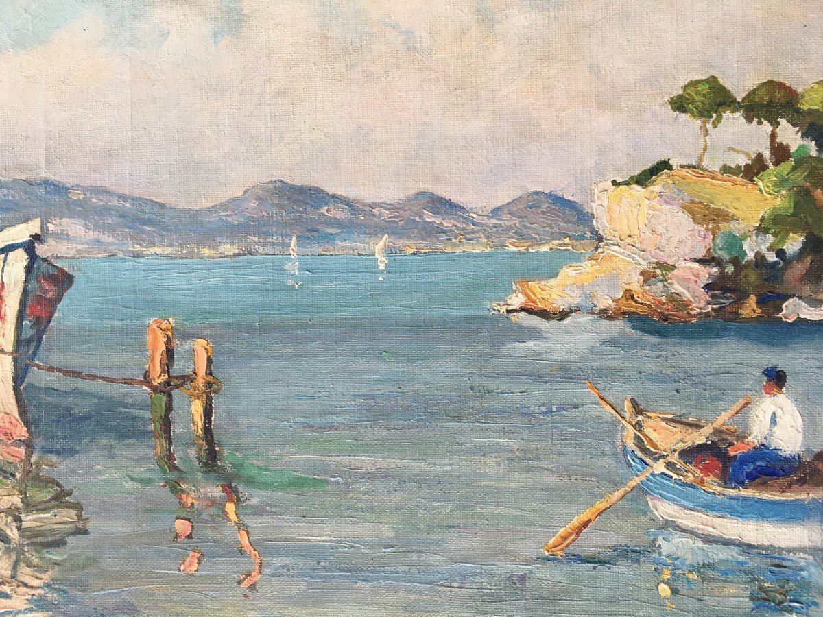 Mediterranean Seaside Painting Painting-photo-4