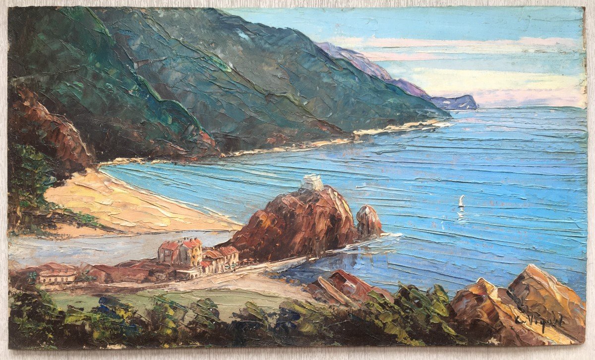 Tableau Jacques Vigon Corse Golf De Porto De Mer Méditerranée