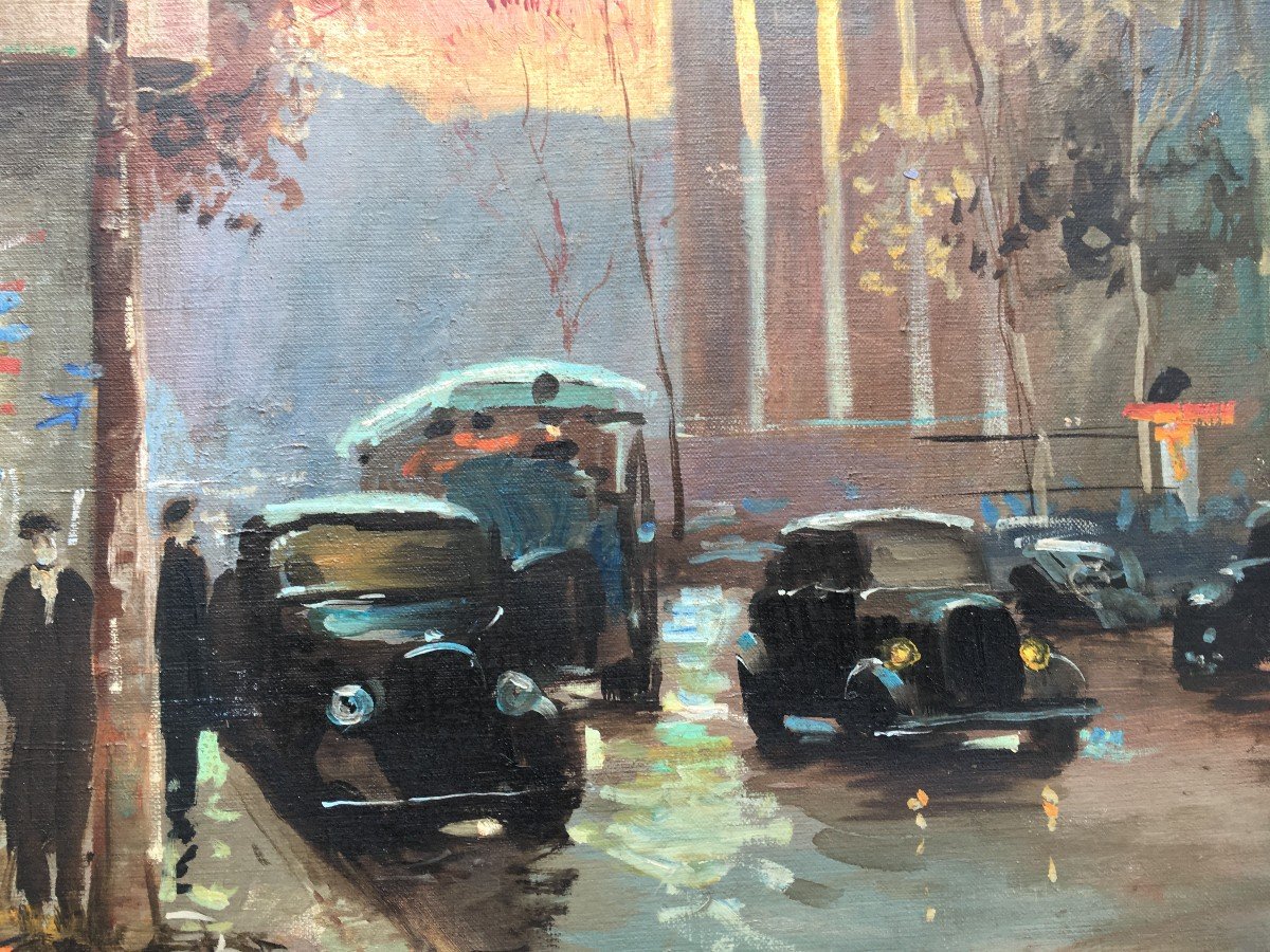 Tableau Vue De Paris La Madeleine Par Jean Salabet (1913-1995)-photo-2