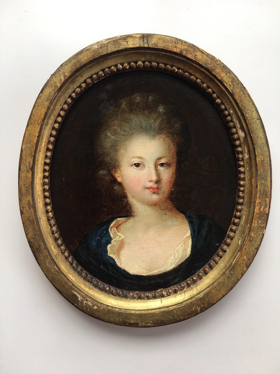 Tableau Portrait De Jeune Femme Fin XVIIIeme