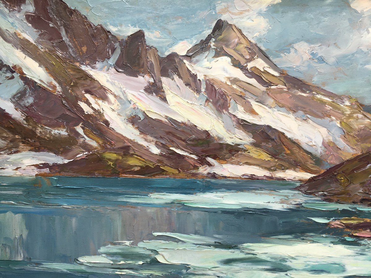 Tableau Peinture De Montagne Albert Doran Le Lac De Cos (Wibault Contencin)-photo-2