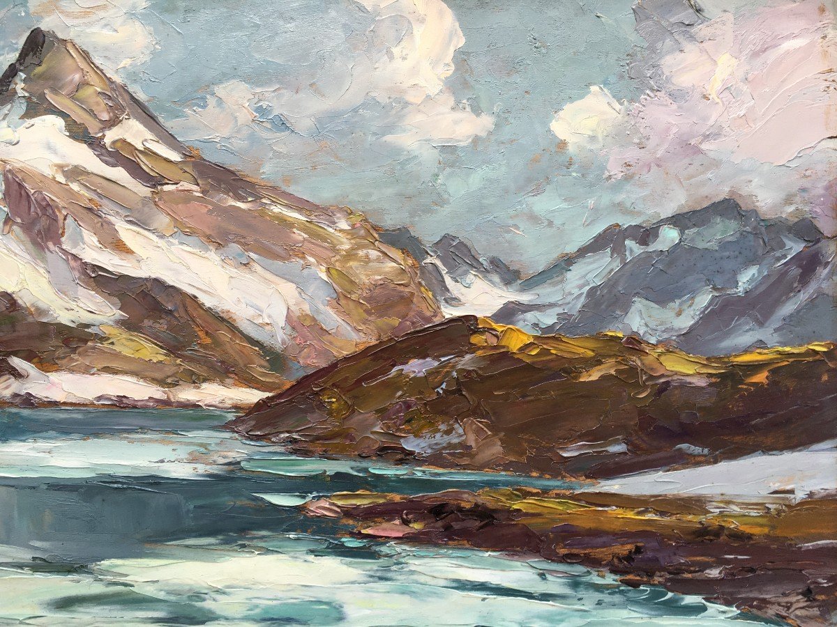 Tableau Peinture De Montagne Albert Doran Le Lac De Cos (Wibault Contencin)-photo-3