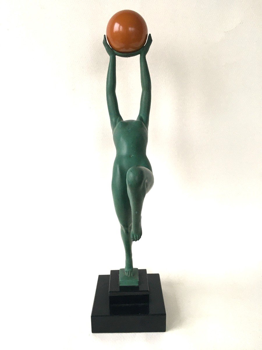 Statue Sculpture Woman With Balloon Ateliers Max Le Verrier -photo-1