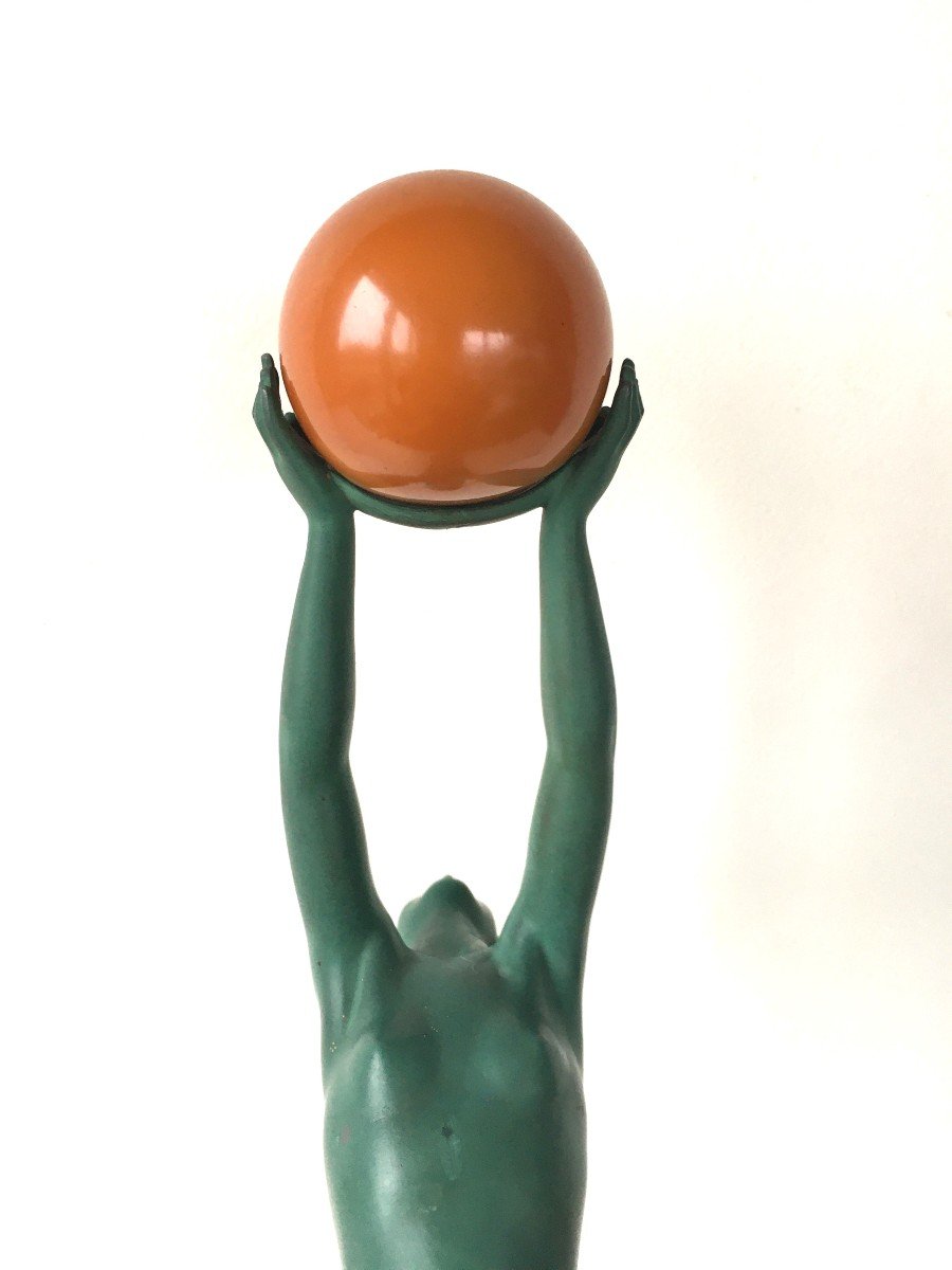 Statue Sculpture Woman With Balloon Ateliers Max Le Verrier -photo-2