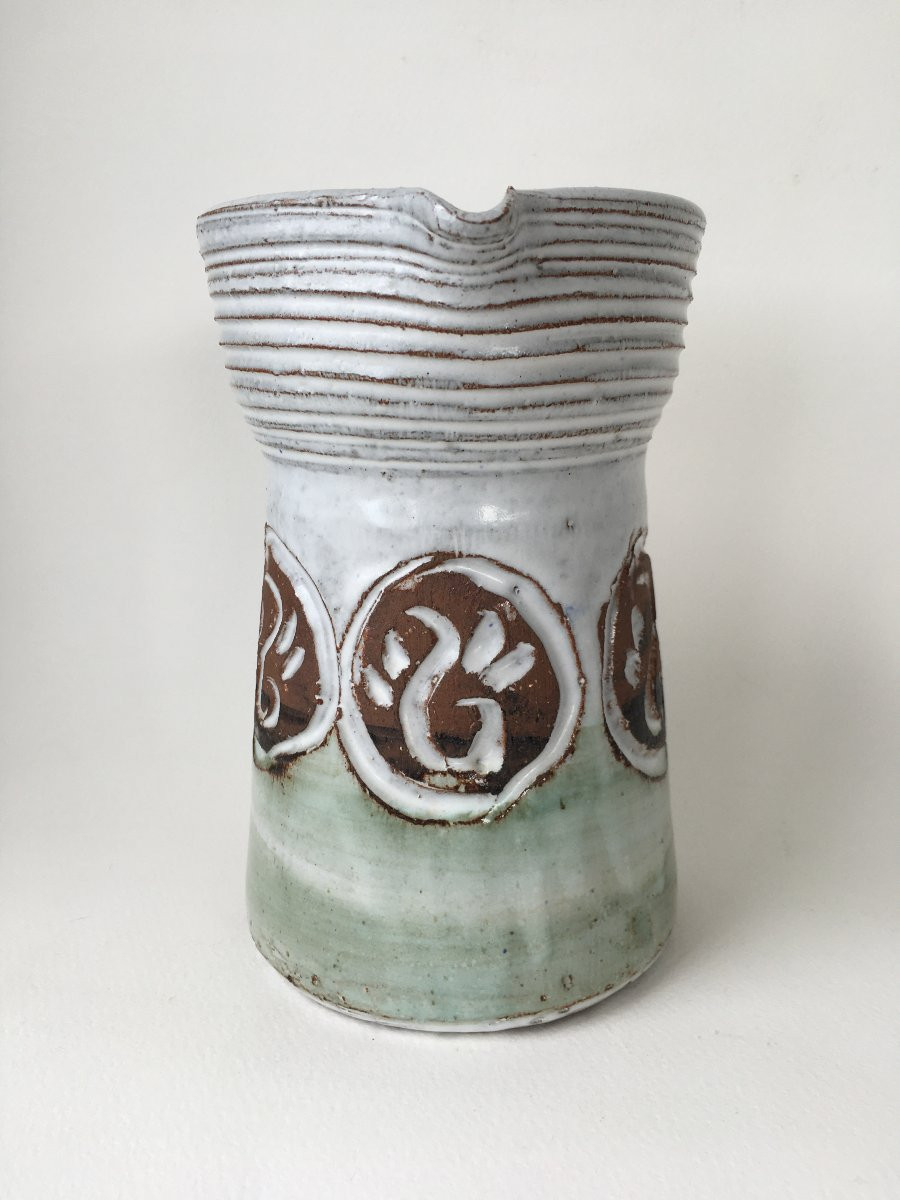 Ensemble lampe pichet et bougeoir Albert Thiry Vallauris (Blin Ruelland Capron)-photo-6