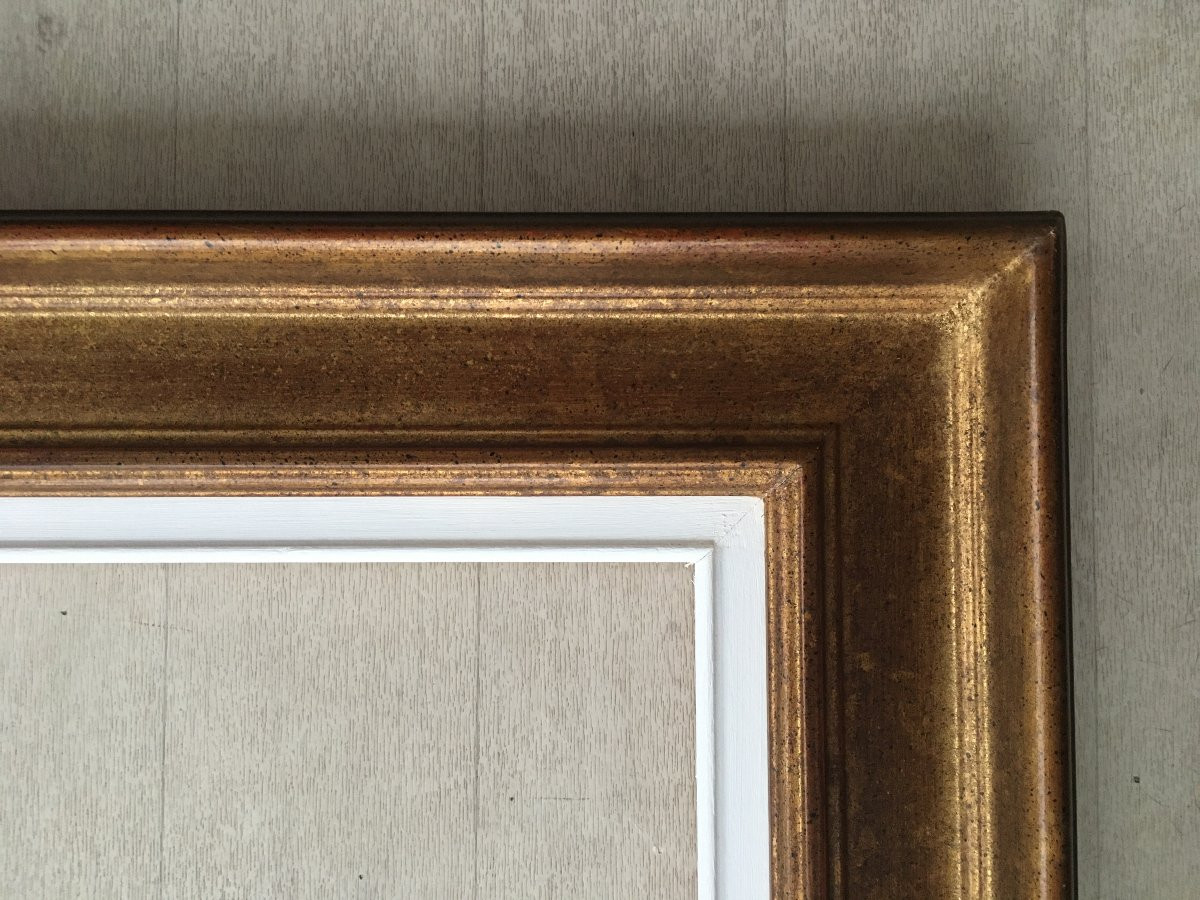 Golden Cassetta Frame 15p Format For 65x50cm Painting-photo-2