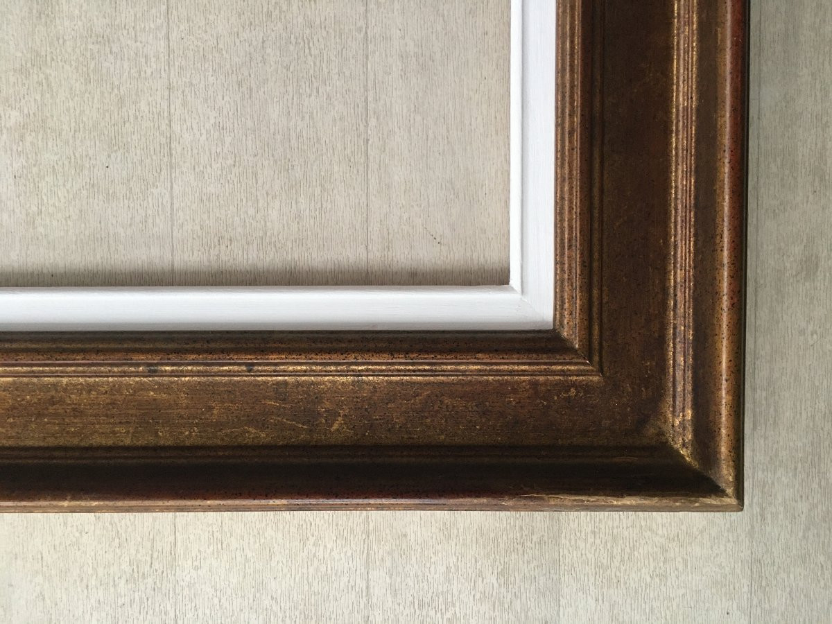 Golden Cassetta Frame 15p Format For 65x50cm Painting-photo-3