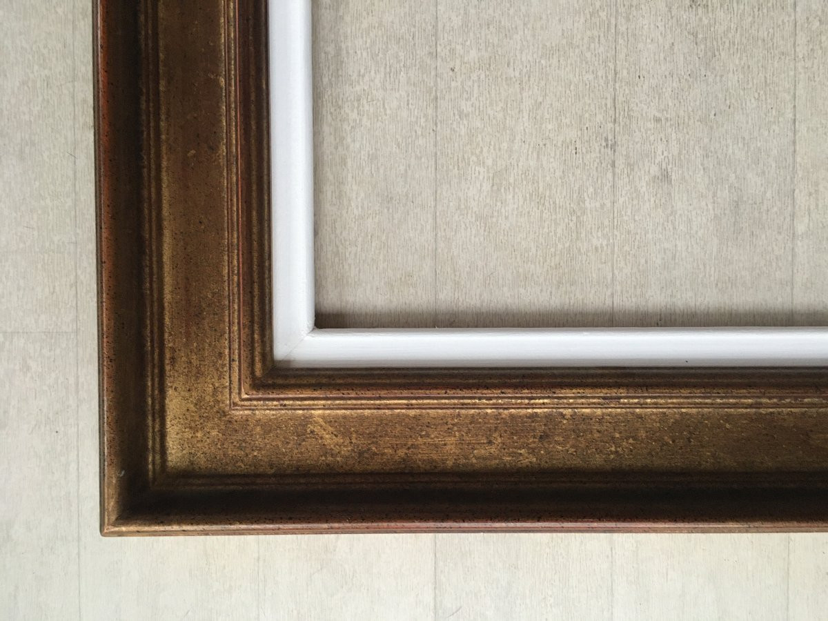 Golden Cassetta Frame 15p Format For 65x50cm Painting-photo-4