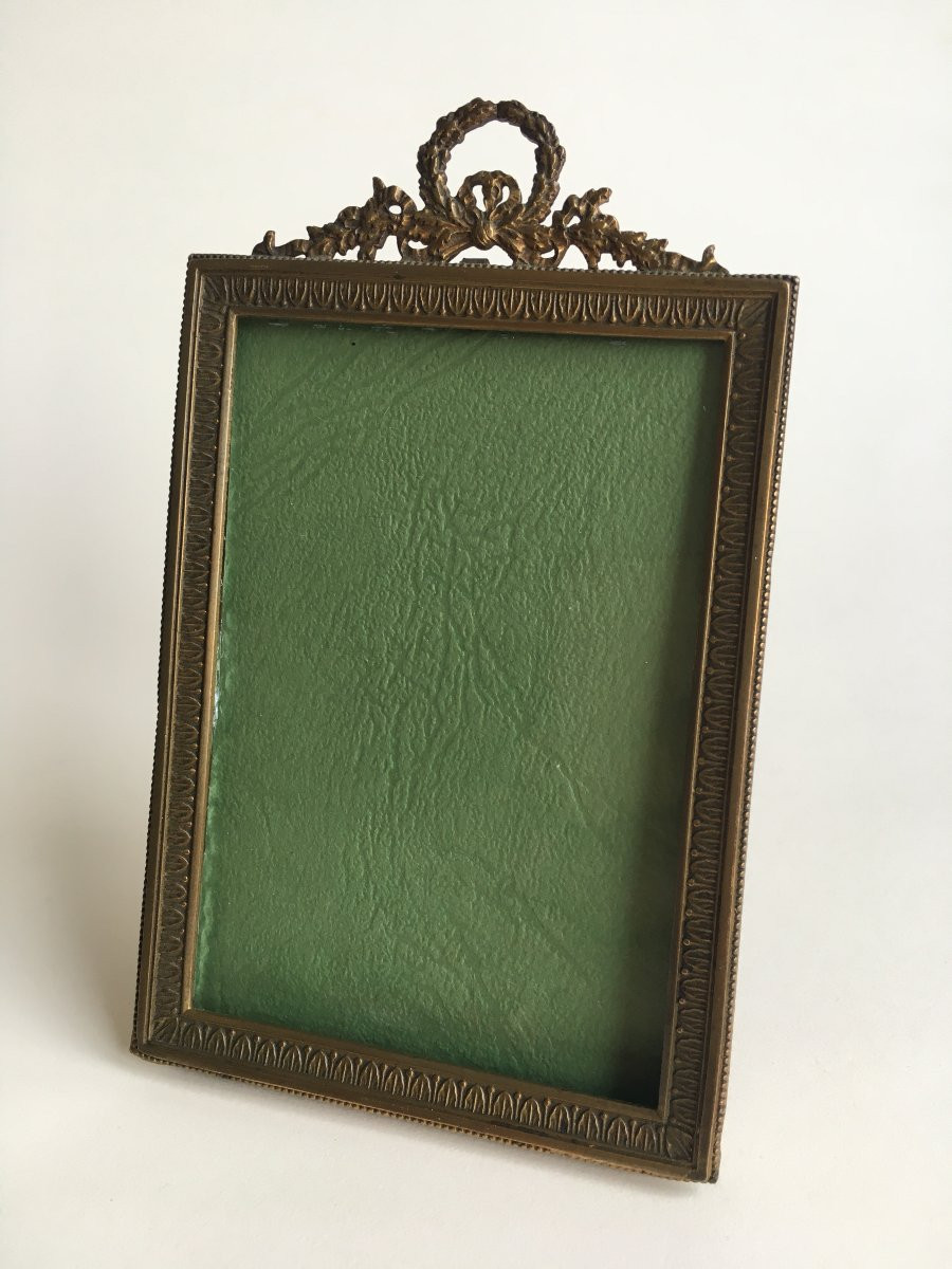 Petit Cadre Photo En Bronze époque Napoléon III-photo-2