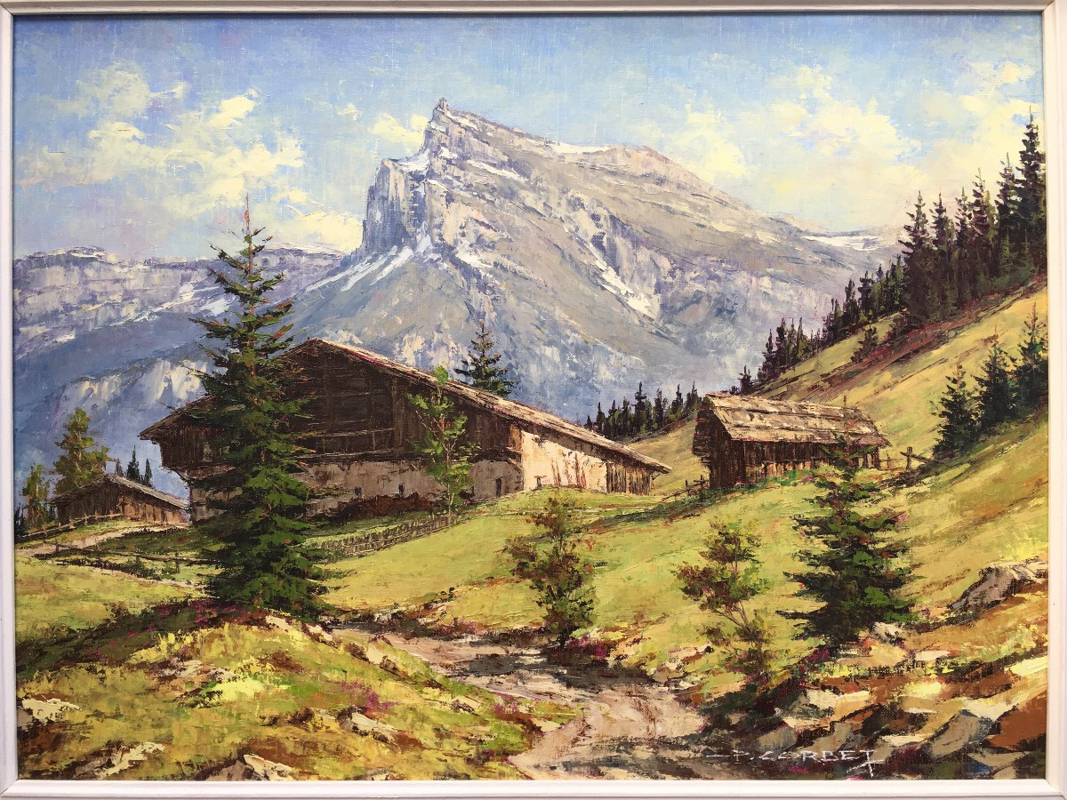 tableau peinture de montagne par Paul Corbet (Wibault Contencin)-photo-2