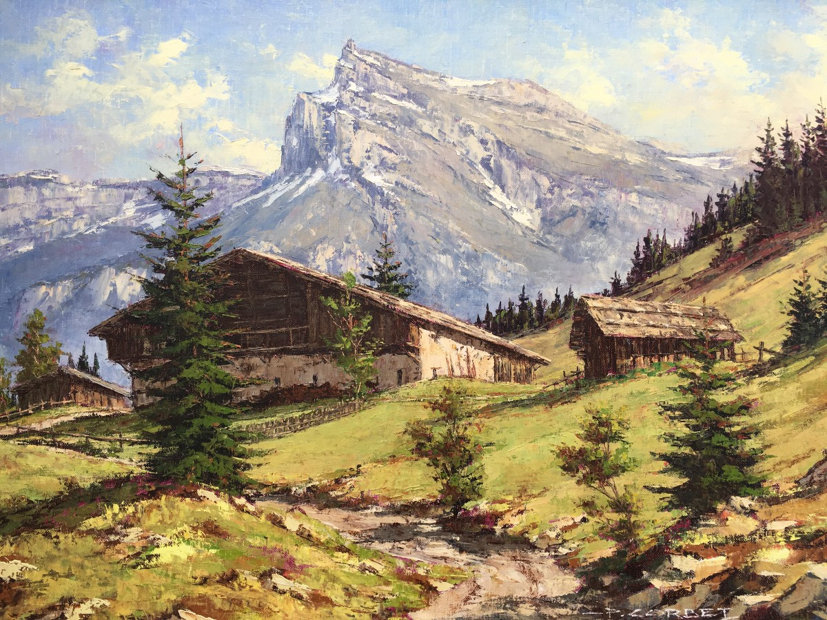tableau peinture de montagne par Paul Corbet (Wibault Contencin)-photo-3