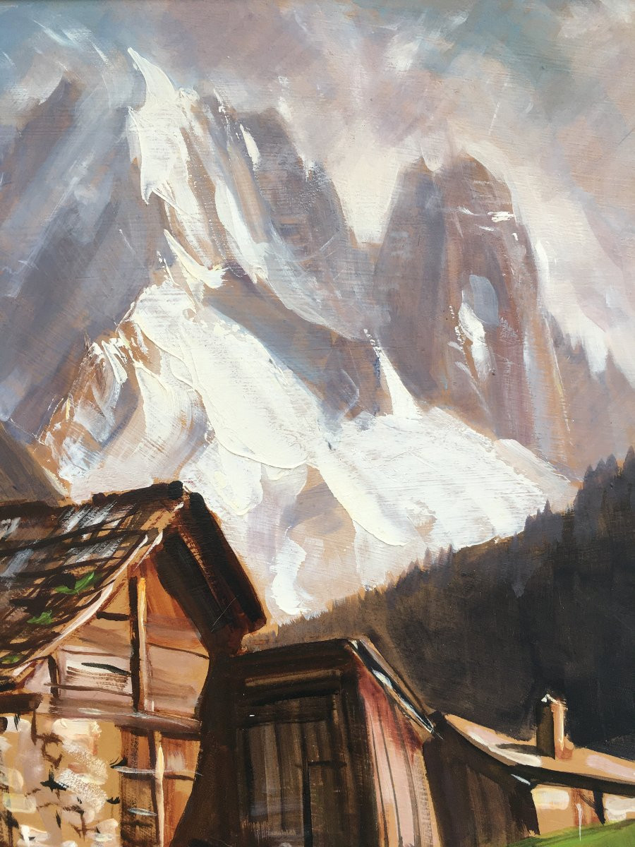 Mountain Painting By Marcel Wibault Chamonix-photo-1