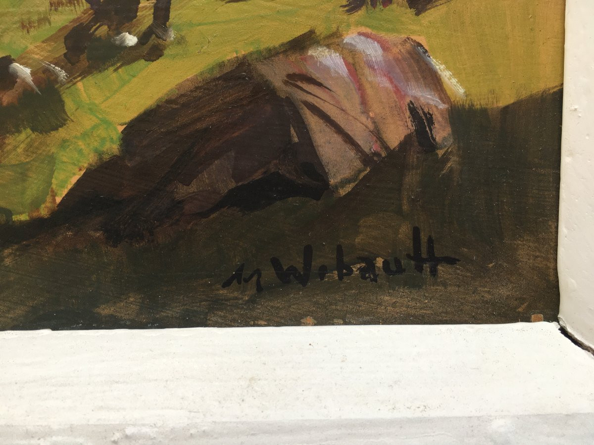 Mountain Painting By Marcel Wibault Chamonix-photo-3