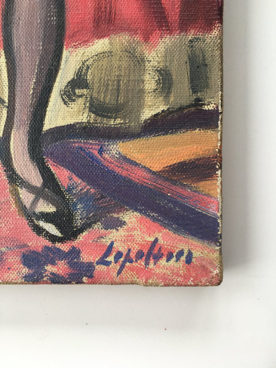 Tableau peinture nu Féminin Robert Lepeltier peintre de Paris 1913-1996 -photo-1