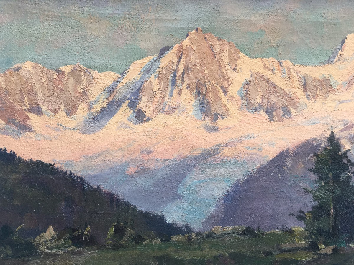 tableau peinture de montagne par Charles henri Contencin 1898-1955-photo-4
