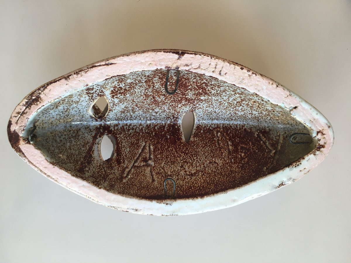 Series Of Four Ceramic Masks From Accolay-photo-3