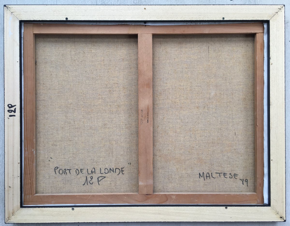 tableau peinture le port de La Londe par Jean-Pierre MALTESE-photo-1