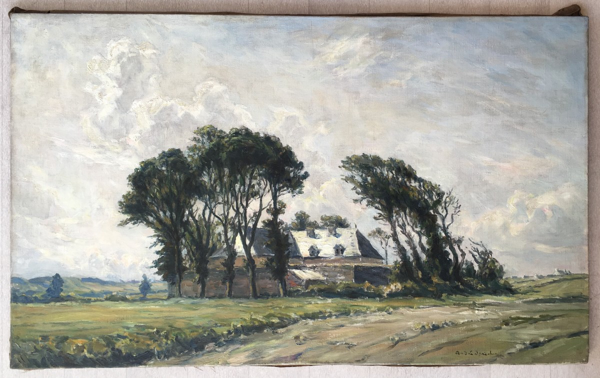 Painting By André Dauchez, Brittany, Breton Painter-photo-2