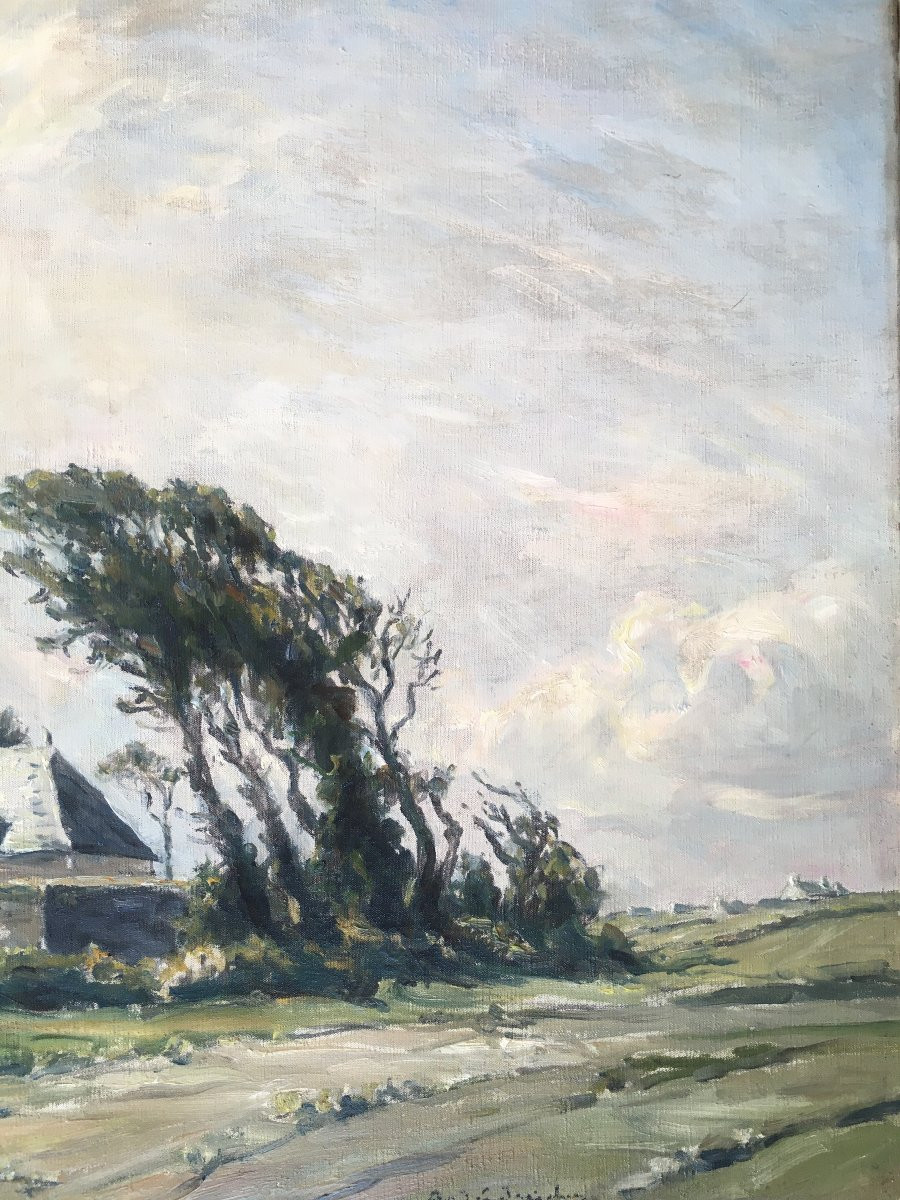 Painting By André Dauchez, Brittany, Breton Painter-photo-2