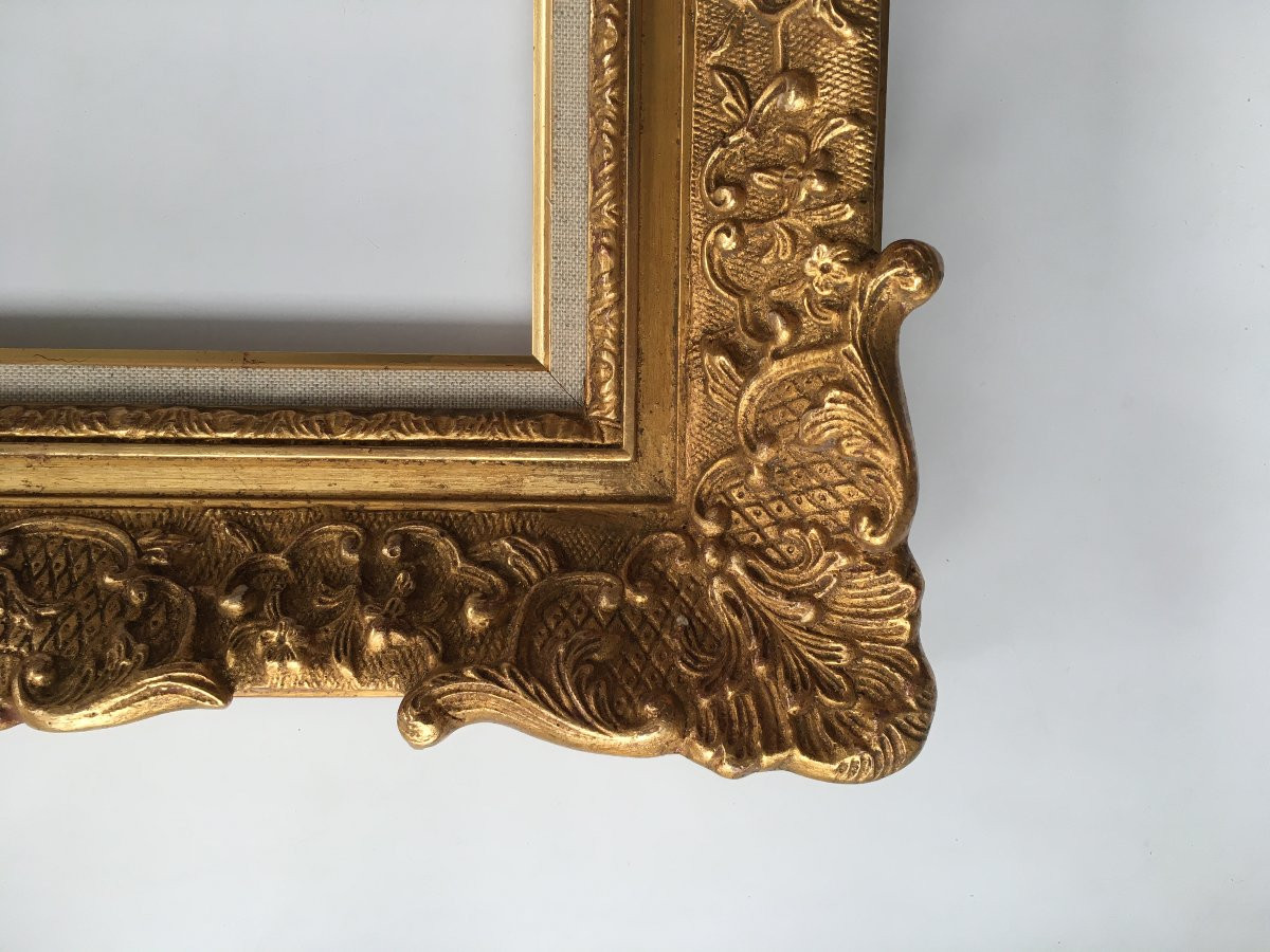 cadre doré format 3F pour tableau 27x22cm-photo-3