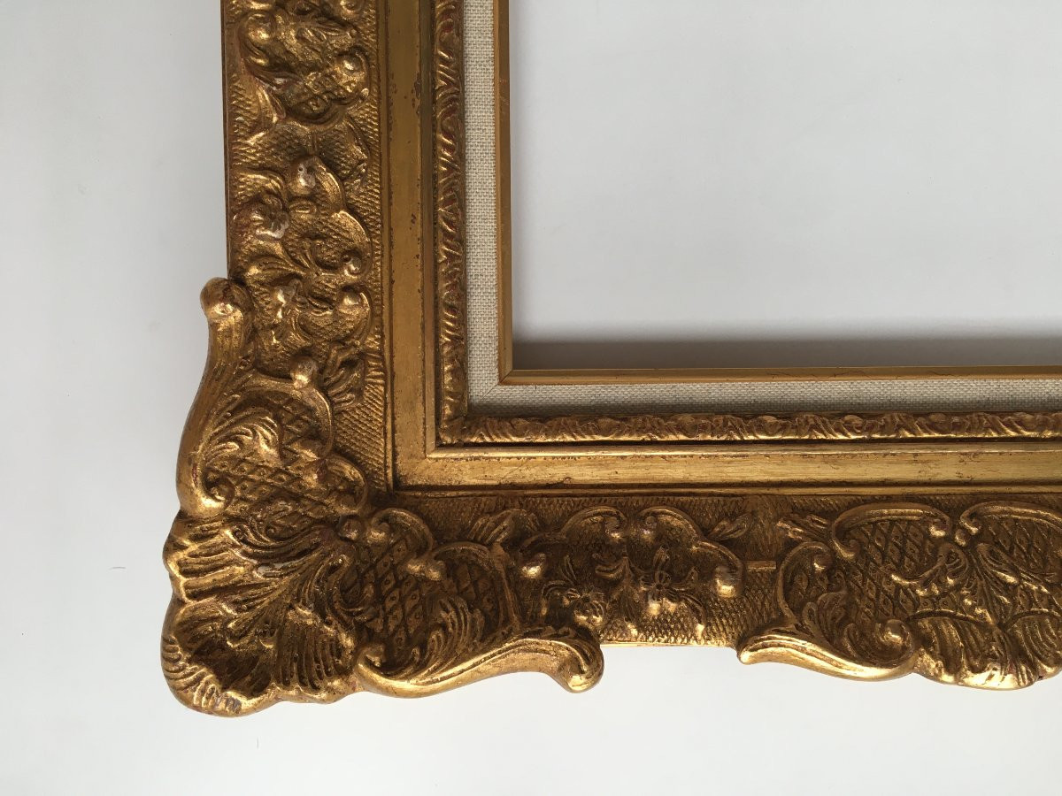 cadre doré format 3F pour tableau 27x22cm-photo-4