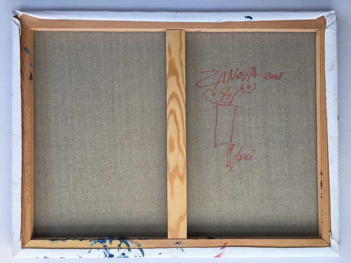 Abstract Painting By Lionel Chevalier (saint Malo), Pseudonym Zanova-photo-1