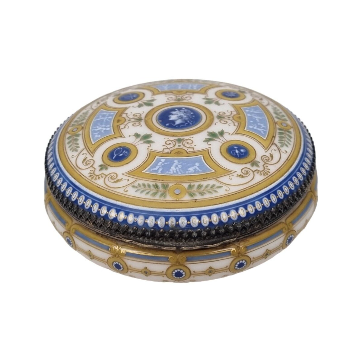 boite en porcelaine Manufacture Nationale de Sèvres pâte sur pâte 1886-photo-2