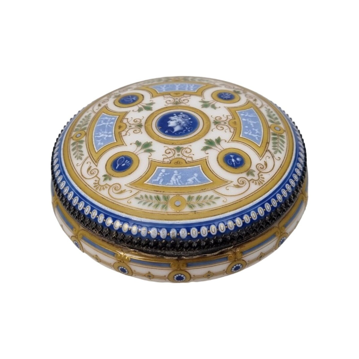 boite en porcelaine Manufacture Nationale de Sèvres pâte sur pâte 1886-photo-3