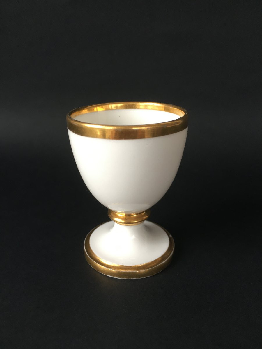 coquetier en porcelaine Manufacture Nationale de Sèvres vers 1820 Louis XVIII-photo-2