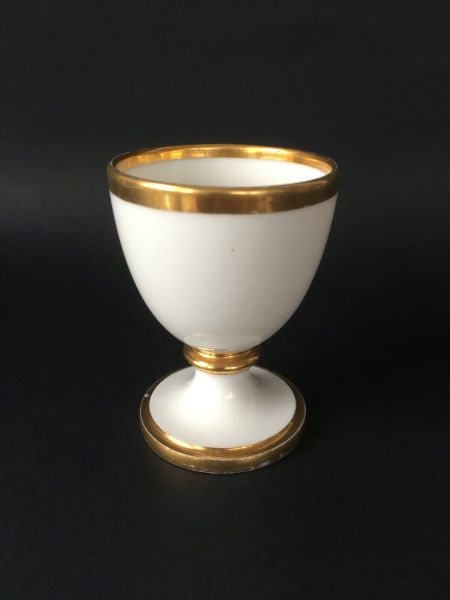 coquetier en porcelaine Manufacture Nationale de Sèvres vers 1820 Louis XVIII-photo-4