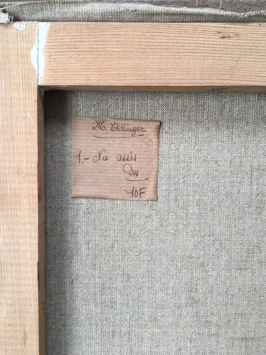 Painting Of A Female Nude By Maurice Ehlinger (1896-1981)-photo-3