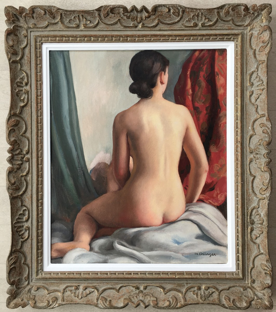 Painting Of A Female Nude By Maurice Ehlinger (1896-1981)