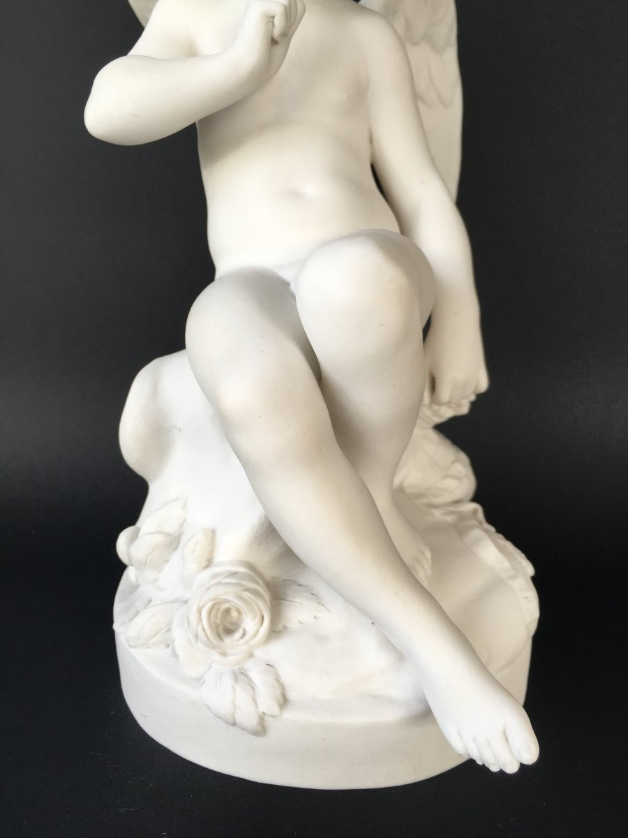 Biscuit Manufacture Nationale de Sèvres amour menaçant de Falconet porcelaine-photo-3