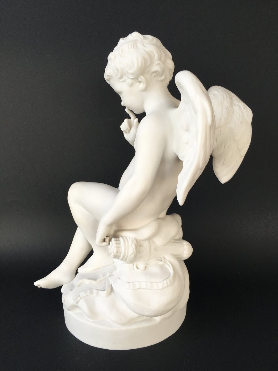 Biscuit Manufacture Nationale de Sèvres amour menaçant de Falconet porcelaine-photo-2