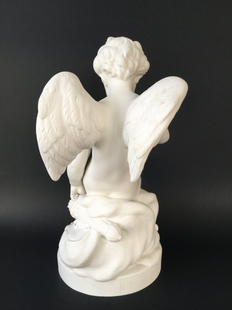 Biscuit Manufacture Nationale de Sèvres amour menaçant de Falconet porcelaine-photo-3