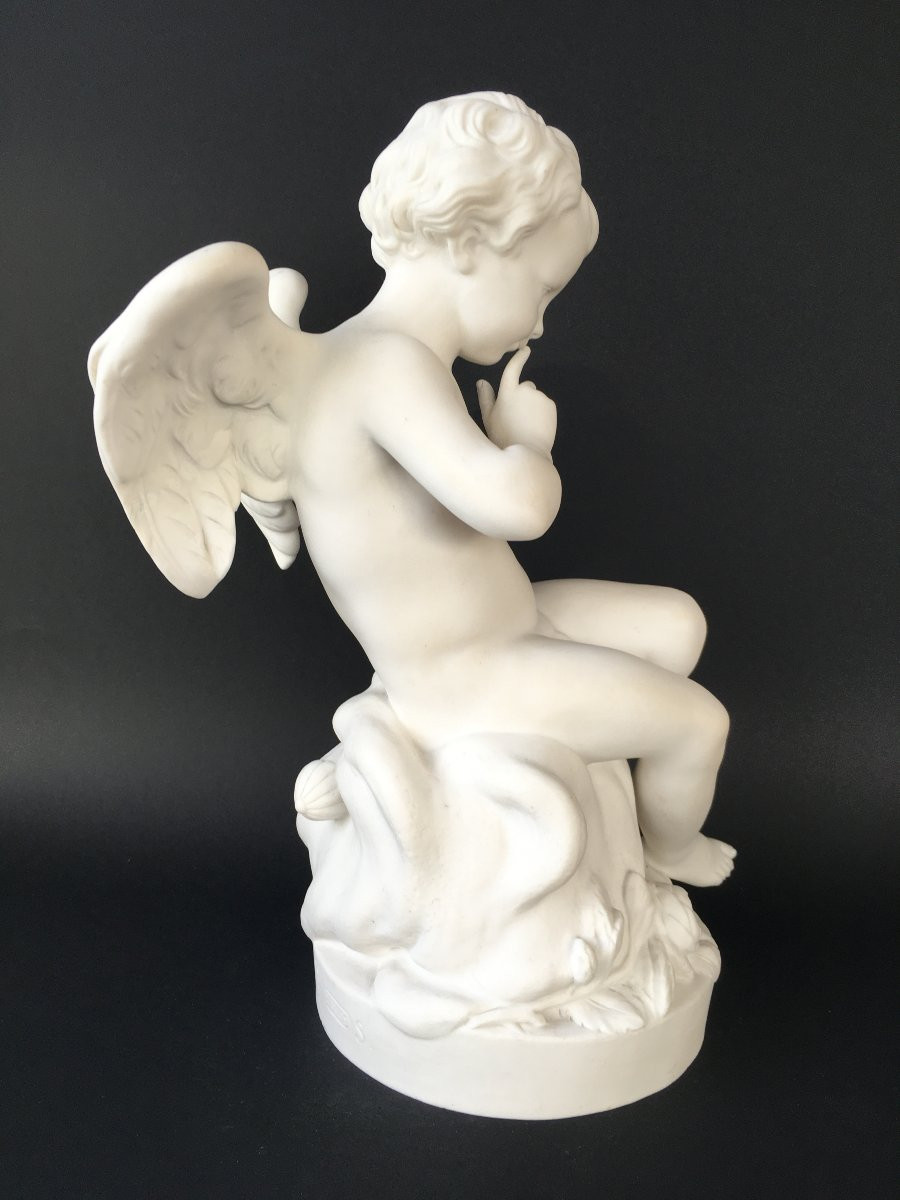 Biscuit Manufacture Nationale de Sèvres amour menaçant de Falconet porcelaine-photo-4