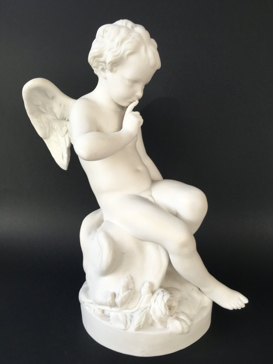Biscuit Manufacture Nationale de Sèvres amour menaçant de Falconet porcelaine-photo-5