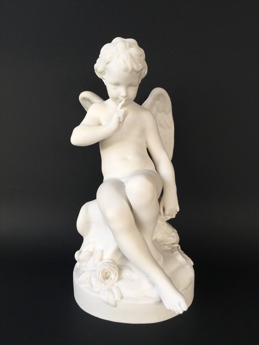 Biscuit Manufacture Nationale de Sèvres amour menaçant de Falconet porcelaine