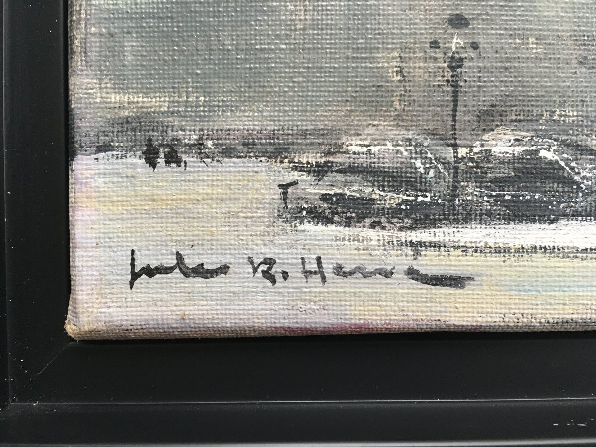 Painting Jules René Hervé - Paris Notre Dame-photo-4