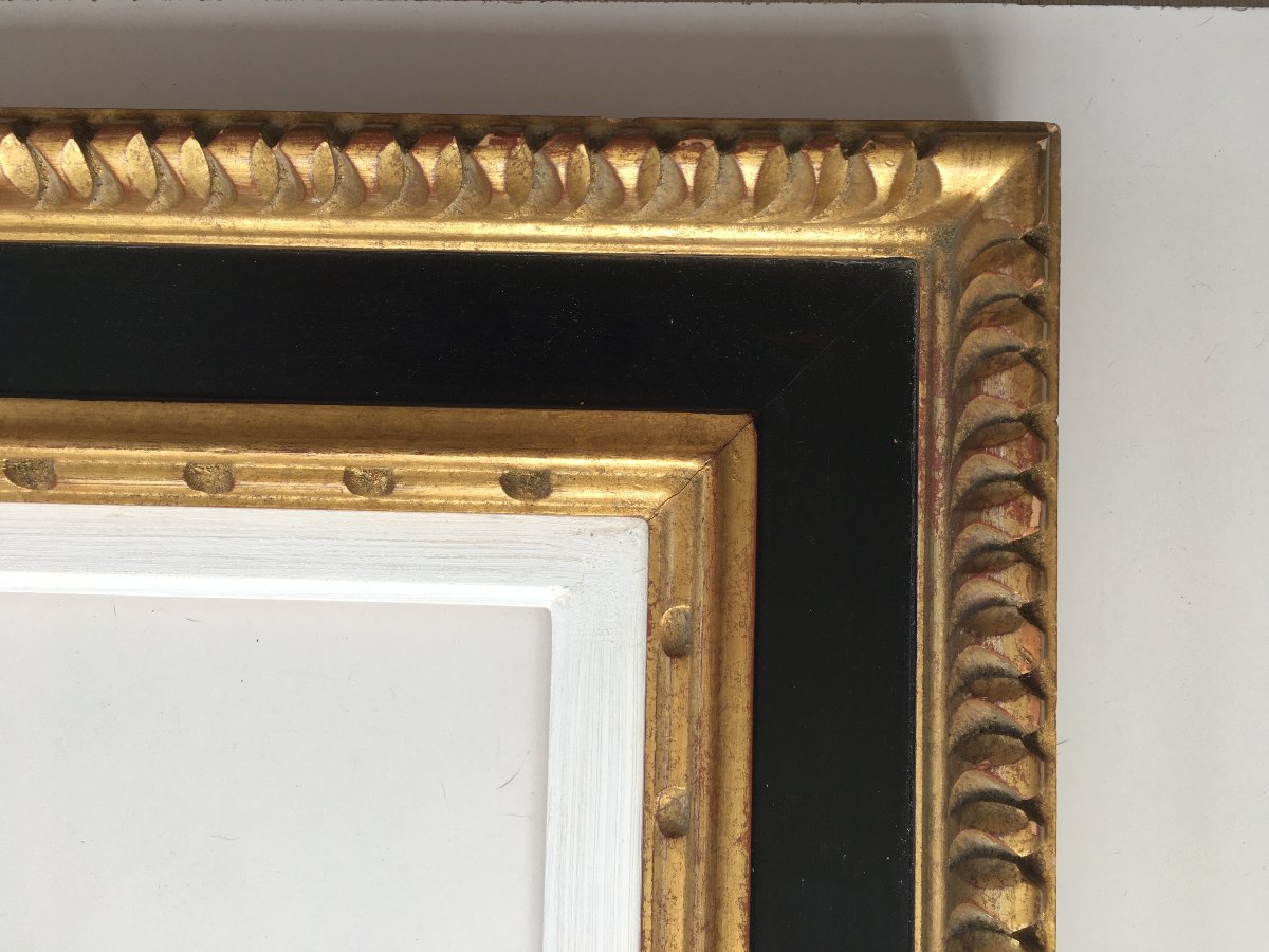 Gold Cassetta Frame Size 6f For Painting 41x33cm-photo-2