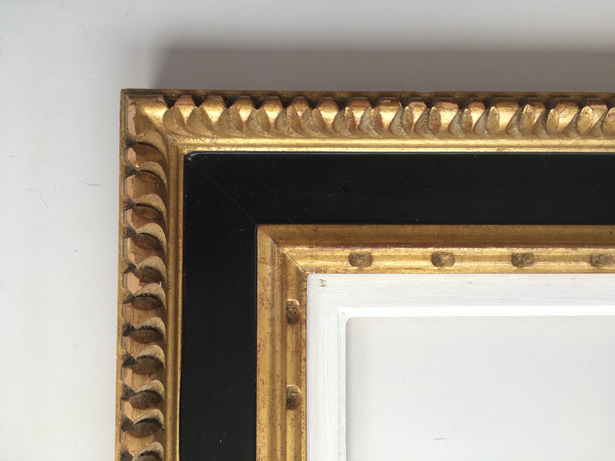 Gold Cassetta Frame Size 6f For Painting 41x33cm-photo-1