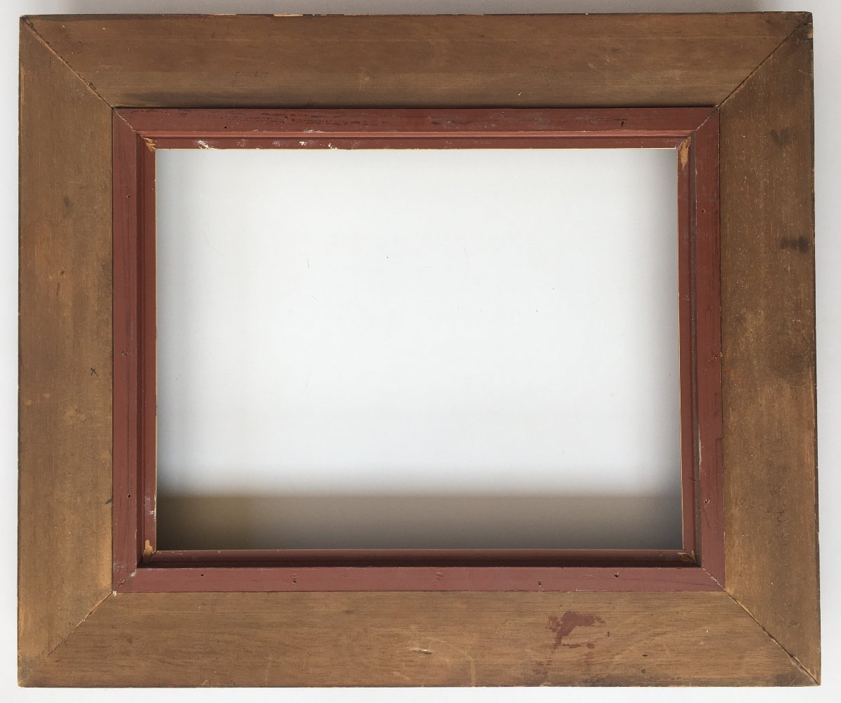 Black And Gold 5f Frame For A 35x27 Cm Painting-photo-3