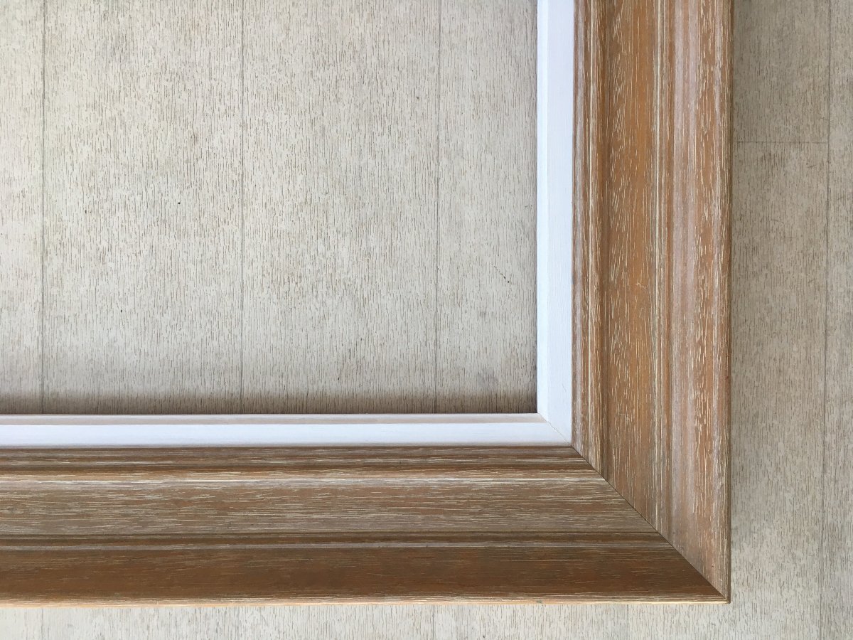 12p-size Whitewashed Frame For A 61x46cm Painting-photo-3