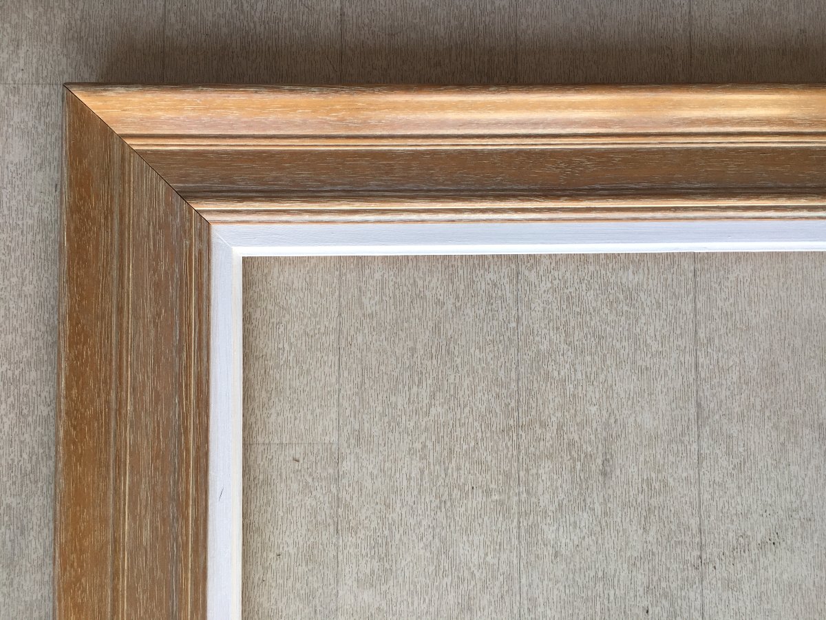12p-size Whitewashed Frame For A 61x46cm Painting-photo-1
