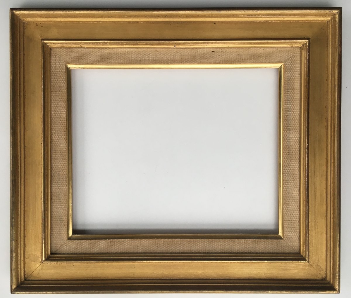 Paire de cadres dorés format 3F pour tableaux 27x22cm-photo-2