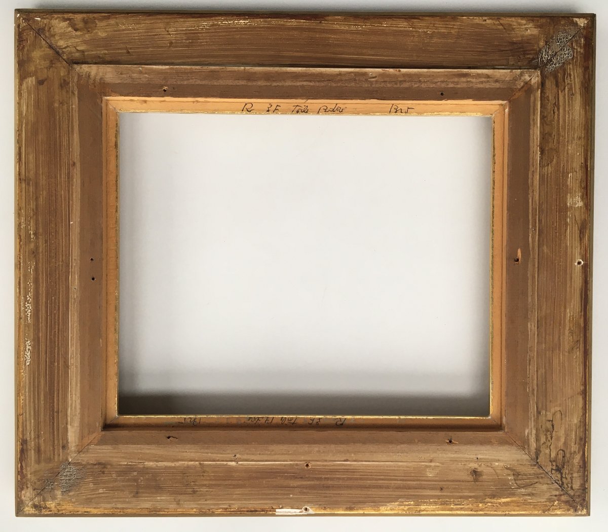 Paire de cadres dorés format 3F pour tableaux 27x22cm-photo-8