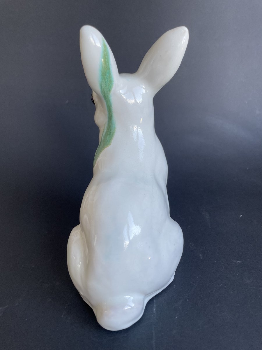 Lapin assis en faïence de Bavent fabrication TN (Tuilerie Normande)-photo-4