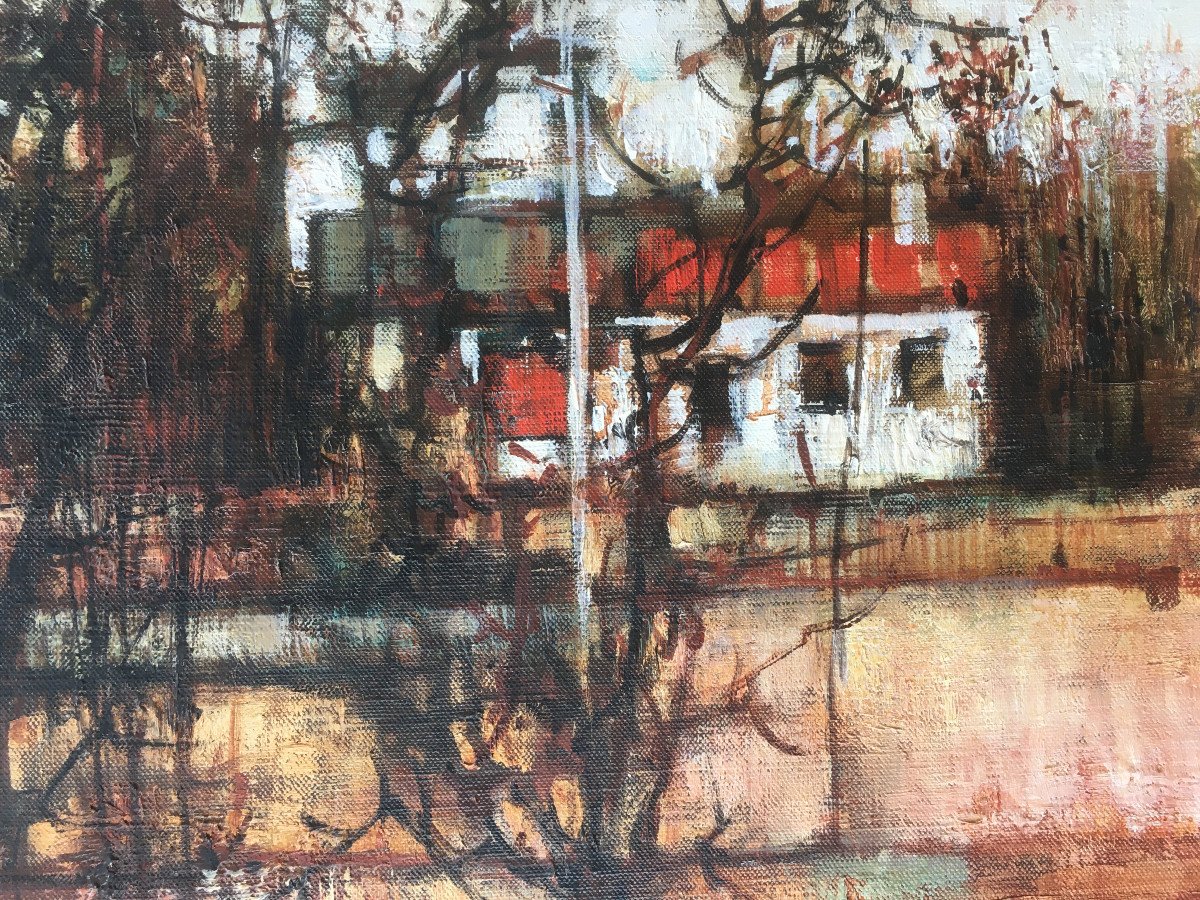 Superbe Tableau Peinture Michel De Gallard Jeune Peinture Ecole De Paris-photo-4