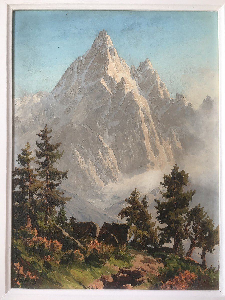 Mountain Table By Jacques Fourcy 1906-1990 Painter From Savoy (contencin Wibault)-photo-2